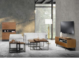 Aparador Buffet tipo Treku de chapa de nogal 100 x 40 cm.