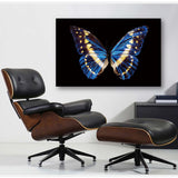 Lounge Chair: Reposapiés de piel negro - Ottoman