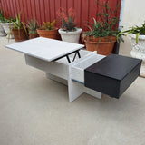 Mesa de centro elevable y cajón 110 x 50 cm.