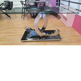 Mesa de comedor doble C 150 x 90 cm. acero inoxidable