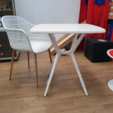 Mesa cuadrada exterior blanca 70 x 70 cm