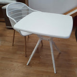 Mesa cuadrada exterior blanca 70 x 70 cm