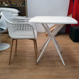 Mesa cuadrada exterior blanca 70 x 70 cm
