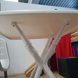 Mesa cuadrada exterior blanca 70 x 70 cm
