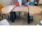 Mesa redonda extensible MELAMINA 120-160-200 cm.