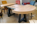 Mesa redonda extensible MELAMINA 120-160-200 cm.