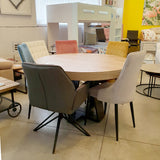 Mesa redonda extensible MELAMINA 120-160-200 cm.