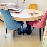 Mesa redonda extensible MELAMINA 120-160-200 cm.