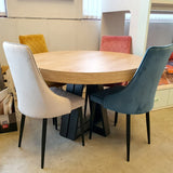 Mesa redonda extensible MELAMINA 120-160-200 cm.