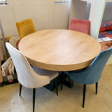 Mesa redonda extensible MELAMINA 120-160-200 cm.