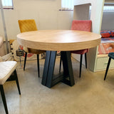 Mesa redonda extensible MELAMINA 120-160-200 cm.