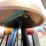 Mesa redonda extensible MELAMINA 120-160-200 cm.