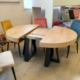 Mesa redonda extensible MELAMINA 120-160-200 cm.