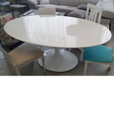 Mesa Tul ovalada high quality lacada 180 x 108 cm.