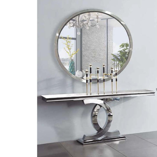 Consola cristal blanco doble C Luxury 125 x 40 cm.