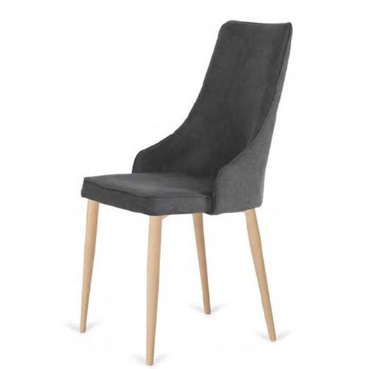 Sillas Empire tapizadas gris oscuro