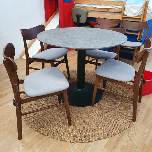 Mesa Tul 100 cm. cemento negro