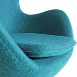 Silla Egg tejido turquesa - Arne Jacobsen