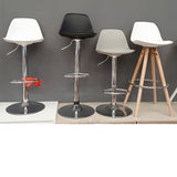 Taburete alto elevable con cojín blanco / gris / negro