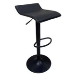 Taburete elevable y giratorio negro