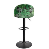 2 taburetes elevables respaldo curvo tropical verde
