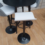 Taburete elevable y giratorio blanco