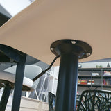 Taburete elevable y giratorio negro