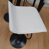 Taburete elevable y giratorio blanco