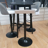 Taburete elevable y giratorio negro