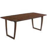 Mesa de comedor rectangular chapa de nogal 200 x 90 cm.