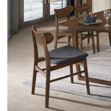 Mesa de comedor rectangular chapa de nogal 200 x 90 cm.