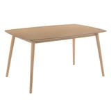 Mesa de comedor rectangular chapa de roble 150 x 90 cm.