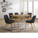 Mesa de comedor rectangular chapa de roble 150 x 90 cm.