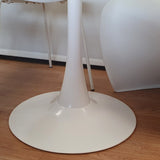 Mesa Tul 100 cm. cristal mármol