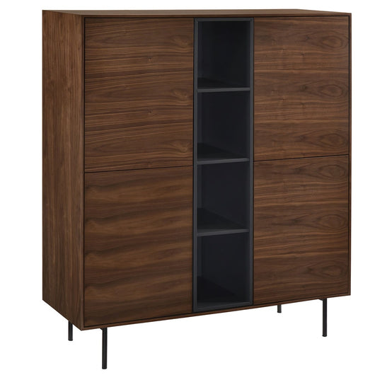 Aparador tipo Treku de chapa de nogal 120 x 44,5 cm.