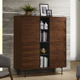 Aparador tipo Treku de chapa de nogal 120 x 44,5 cm.