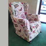 Butaca o sillón orejero mariposas / balancín mecedora