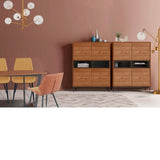 Aparador Buffet tipo Treku de chapa de nogal 100 x 40 cm.