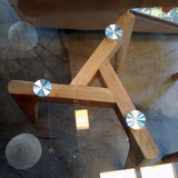 2 mesas de centro redondas de estilo nórdico 40 y 50 cm.