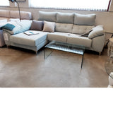 Cristal curvado - mesa de centro 110 x 55 cm.