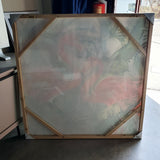 Cuadro de flamencos 100 x 100 cm.