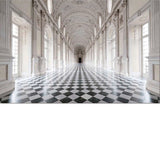 Foto sobre cristal interior de palacio clásico 120x80 y 180x120 cm.