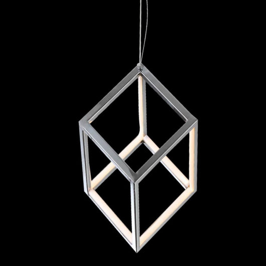 Lámpara de techo de acero con LED regulable, cubo girado