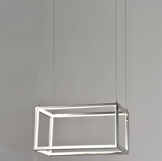 Lámpara de techo de acero con LED regulable, ortoedro mediana