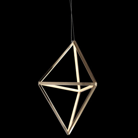 Lámpara de techo de acero con LED regulable, hexaedro