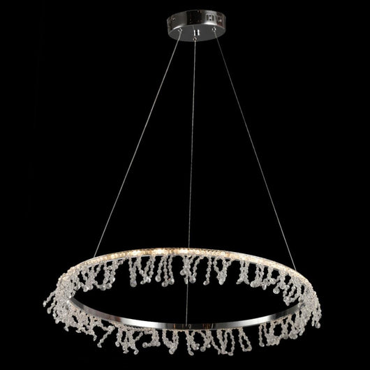 Lámpara de techo de acero con LED regulable, círculo 80 cm.