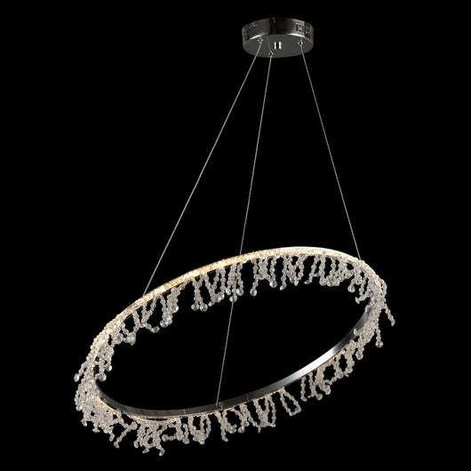 Lámpara de techo de acero con LED regulable, círculo 60 cm.