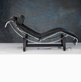 Chaise Longue piel negra / blanca