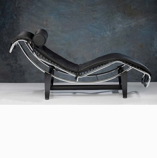 Chaise Longue piel negra / blanca