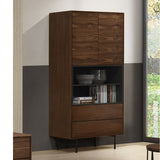 Aparador Buffet tipo Treku de chapa de nogal 80 x 44,5 cm.